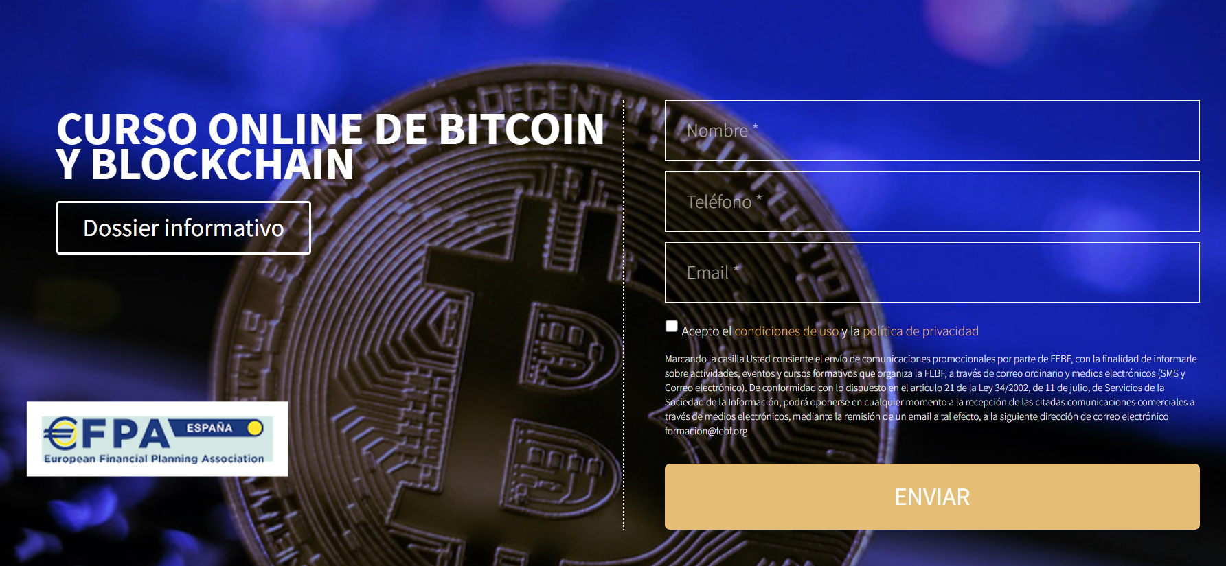 Información sobre Curso Online de Bitcoin y Blockchain